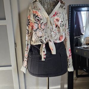 Elegant Floral Button-Down Shirt